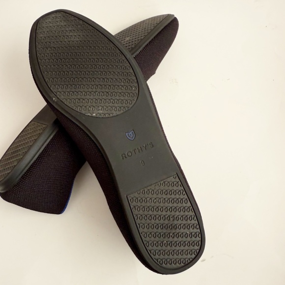 Rothy's The Double Buckle Mary Jane Black Flats Size 9 - Picture 7 of 7